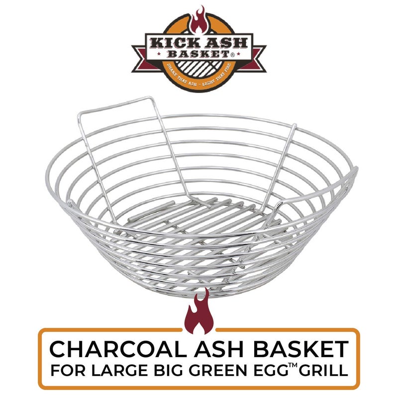 Kick Ash Basket Stainless Steel Charcoal Ash Basket, Fits Big Green Egg Grill, Large - Designed in Wisconsin - Image 2